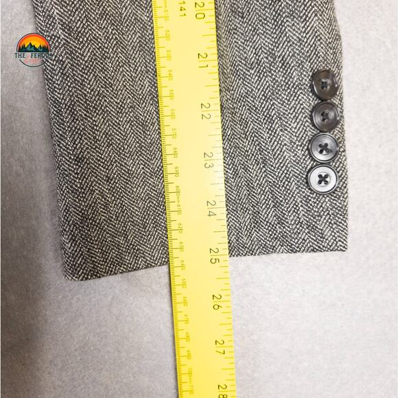 Savile Row Macys Suit Jacket Blazer Gray Single-Breasted Notch Lapel Men's L 44 - Picture 6 of 14